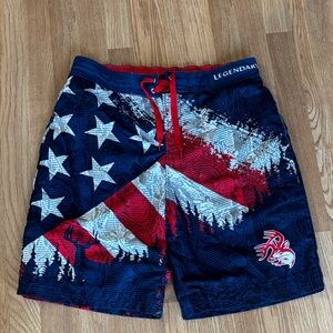 Legendary Whitetails Patriotic Swim Board Shorts